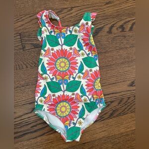 Floral Mini Boden Girls One Piece Swimsuit - Size 3-4y